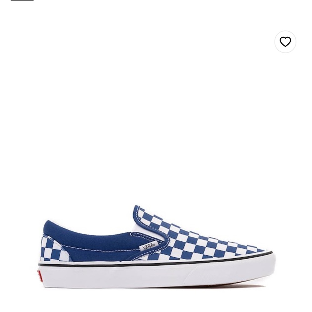 Vans Classic Blue and White Checkered Slip-Ons